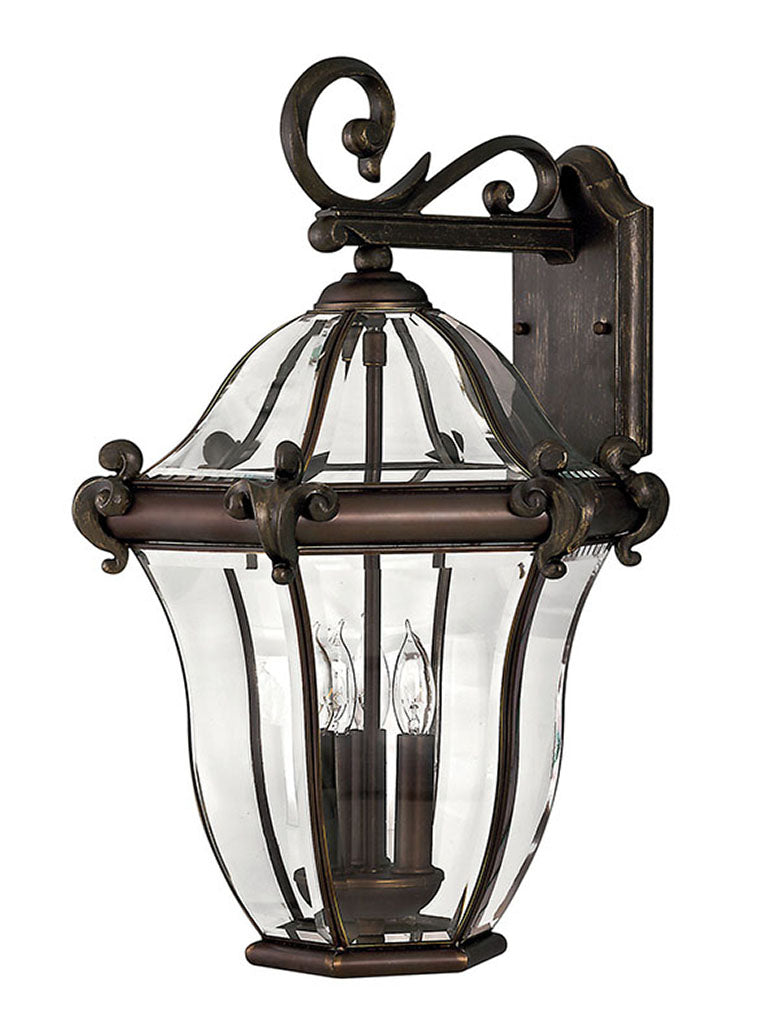 OUTDOOR SAN CLEMENTE Wall Mount Lantern Outdoor Wall Lights Hinkley Copper Bronze 13.25x14.0x20.75