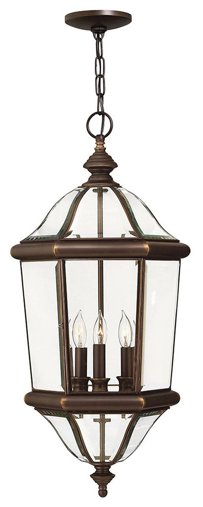 OUTDOOR AUGUSTA Hanging Lantern Outdoor Light Fixture l Hanging Hinkley Copper Bronze 13.25x13.25x27.5 