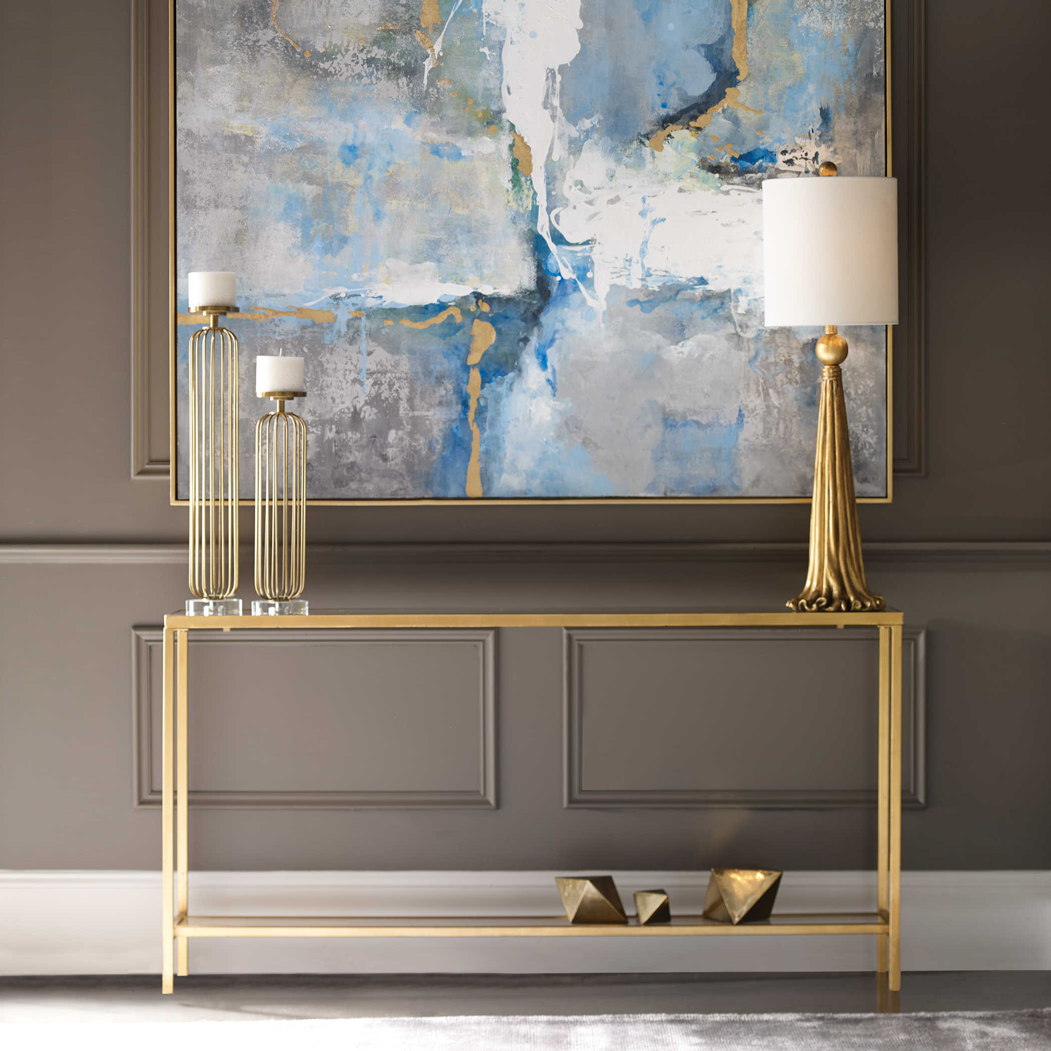 Uttermost Hayley Gold Console Table Décor/Home Accent Uttermost METAL  
