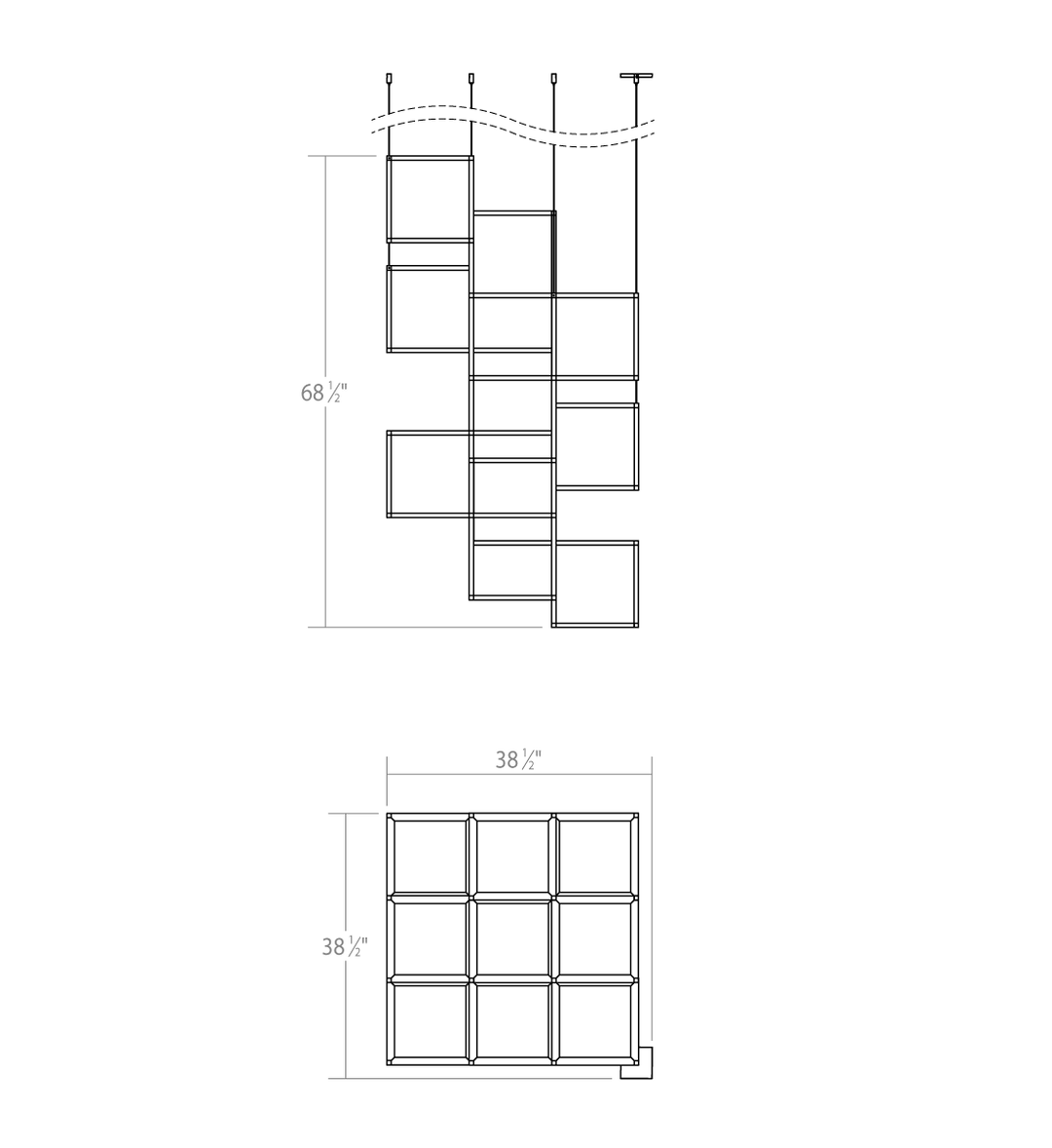 Sonneman 9-Light Vertical LED Pendant Pendants Sonneman   