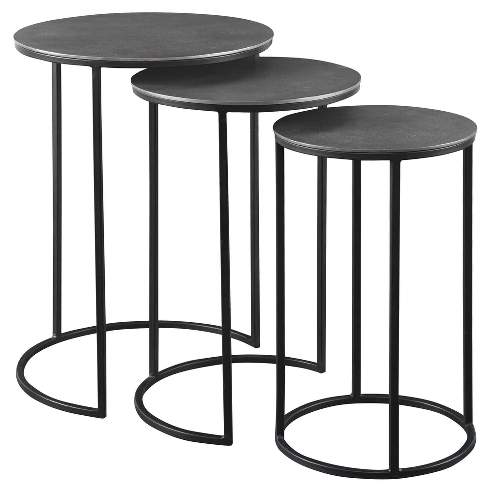 Uttermost Erik Metal Nesting Tables, S/3 Decorative Accents Uttermost IRON, ALUMINUM  