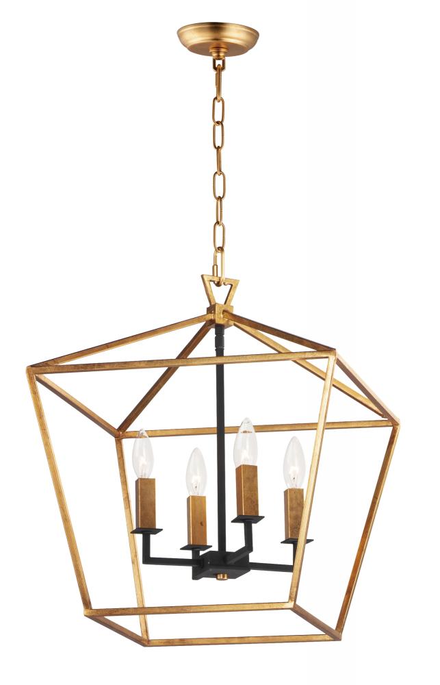 Maxim Abode-Chandelier l OPEN BOX Chandeliers Maxim Black|Gold  