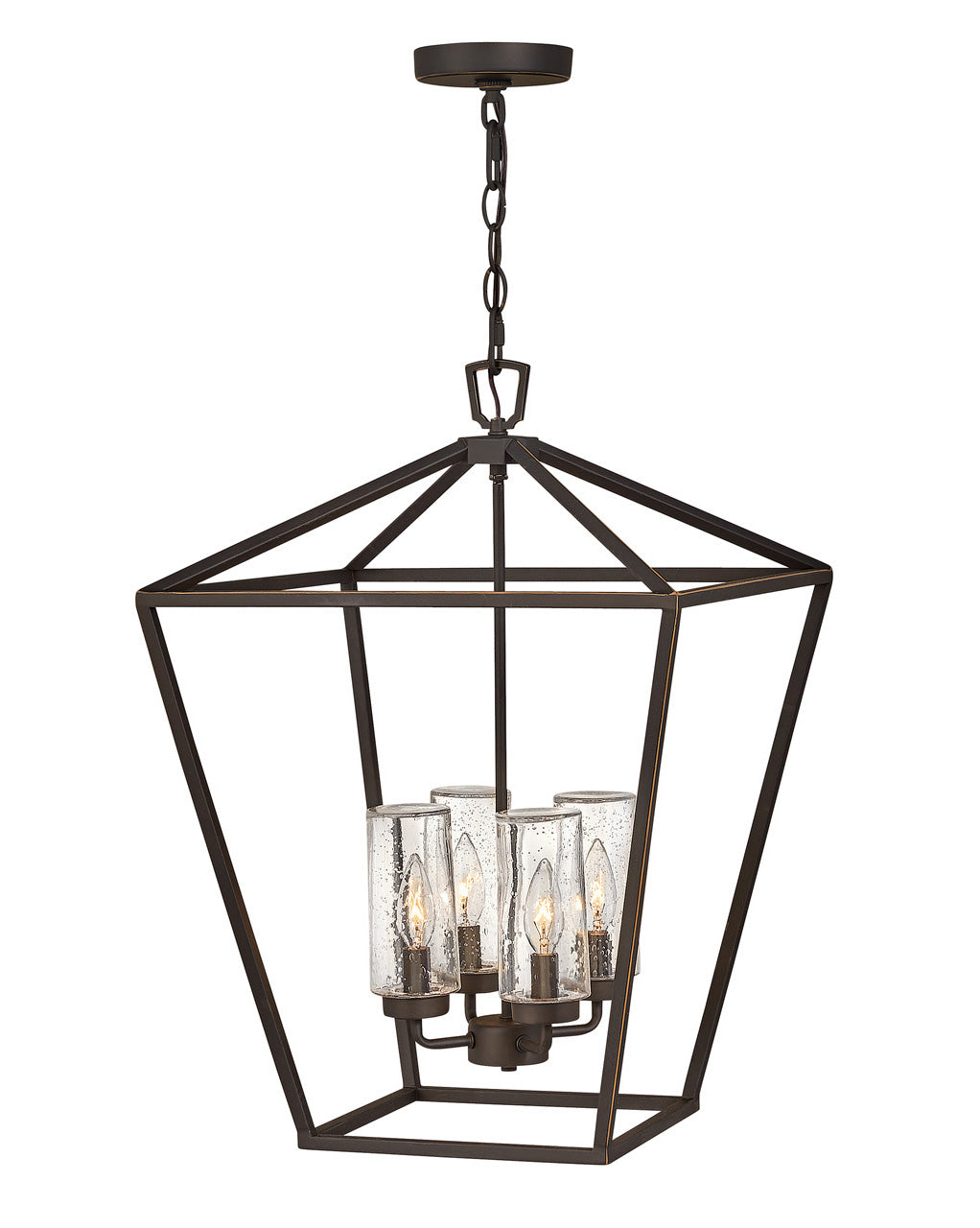 ALFORD PLACE Medium Single Tier Outdoor Chandelier Outdoor Wall Lights Hinkley Oil Rubbed Bronze  