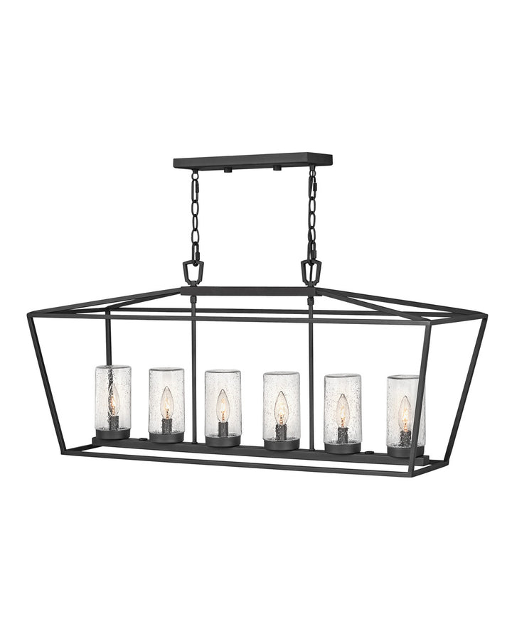 ALFORD PLACE Linear Outdoor Chandelier Outdoor Wall Lights Hinkley Museum Black  