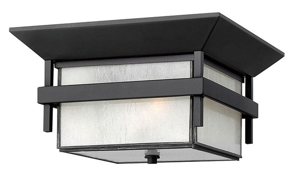 OUTDOOR HARBOR Flush Mount Outdoor Wall Lights Hinkley Satin Black 12.25x12.25x7.0