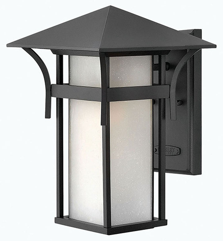 OUTDOOR HARBOR Wall Mount Lantern Outdoor Wall Lights Hinkley Satin Black 10.0x9.0x13.5