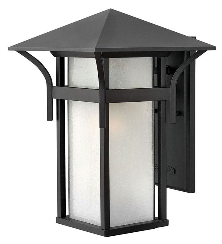 OUTDOOR HARBOR Wall Mount Lantern Outdoor Wall Lights Hinkley Satin Black 11.75x11.0x16.25