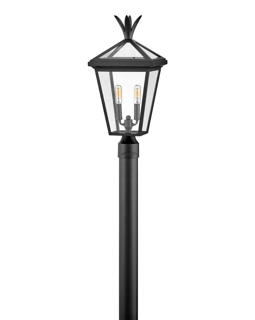 OUTDOOR PALMA Post Top or Pier Mount Lantern Pier & Post Mount Lights Hinkley Black 10.0x10.0x21.5 