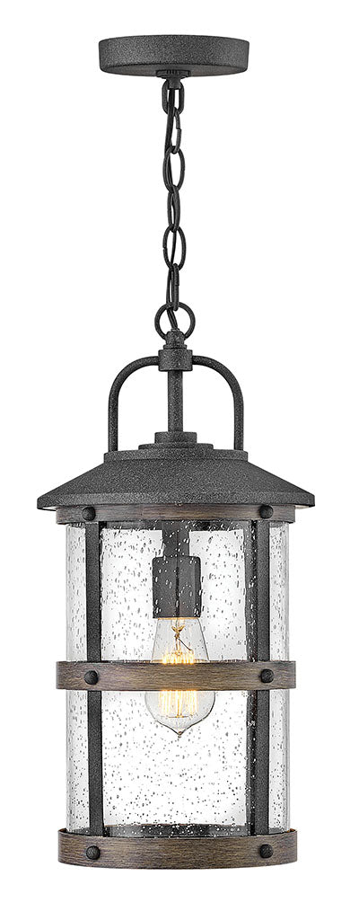 OUTDOOR LAKEHOUSE Hanging Lantern Outdoor Light Fixture l Hanging Hinkley Aged Zinc 9.0x9.0x17.75 