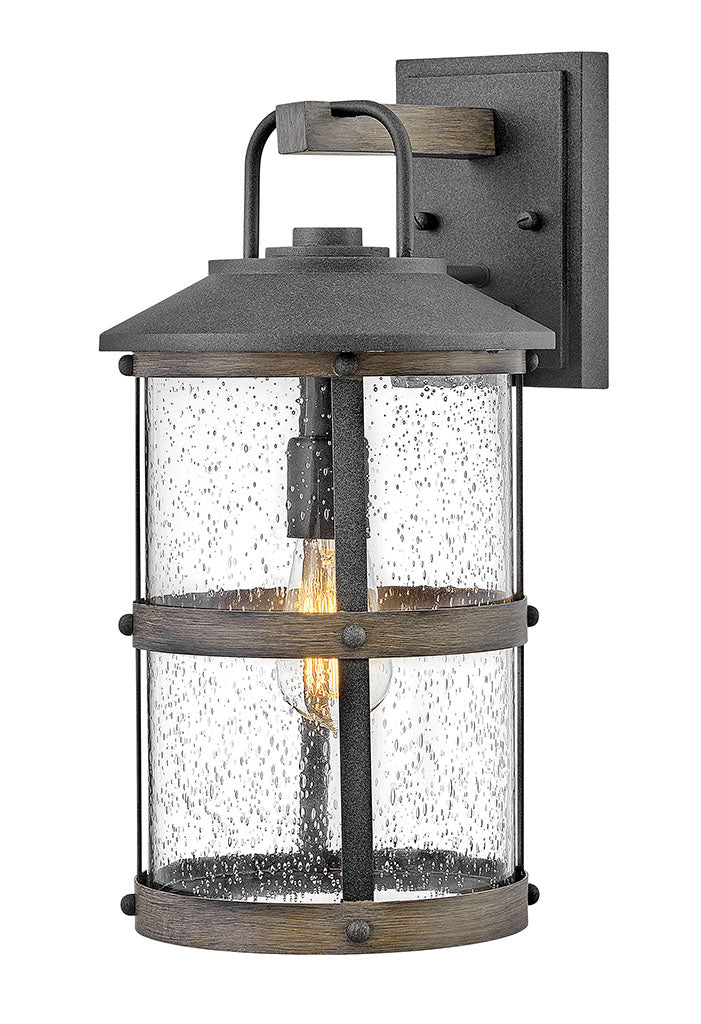 OUTDOOR LAKEHOUSE Wall Mount Lantern Outdoor Wall Lights Hinkley Aged Zinc 10.5x9.0x17.25 