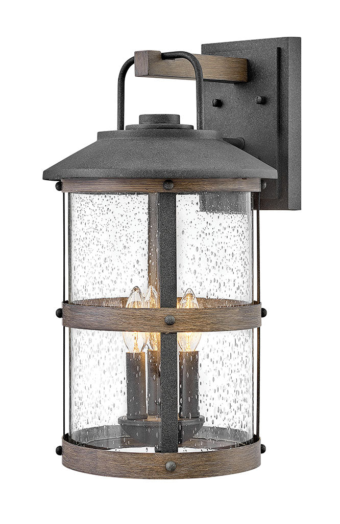 OUTDOOR LAKEHOUSE Wall Mount Lantern Outdoor Wall Lights Hinkley Aged Zinc 12.0x10.5x19.75 