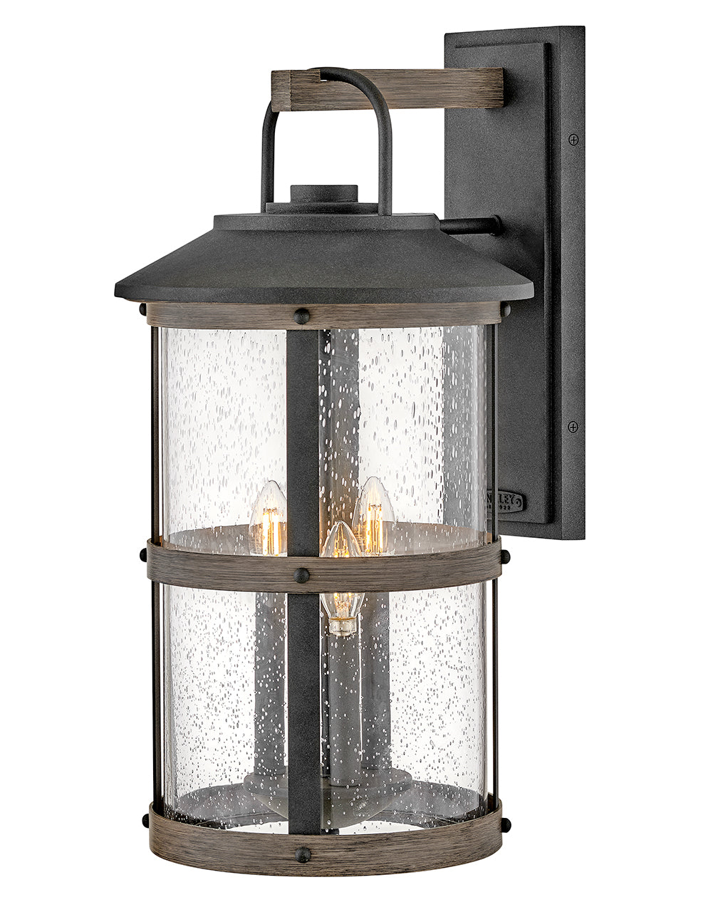 OUTDOOR LAKEHOUSE Wall Mount Lantern Outdoor Wall Lights Hinkley Aged Zinc 13.5x12.0x24.0 