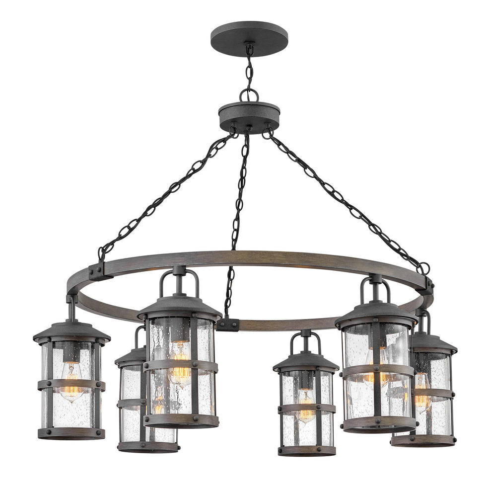 Hinkley OUTDOOR LAKEHOUSE Medium Single Tier Chandelier 2689 Outdoor Wall Lights Hinkley Gray  