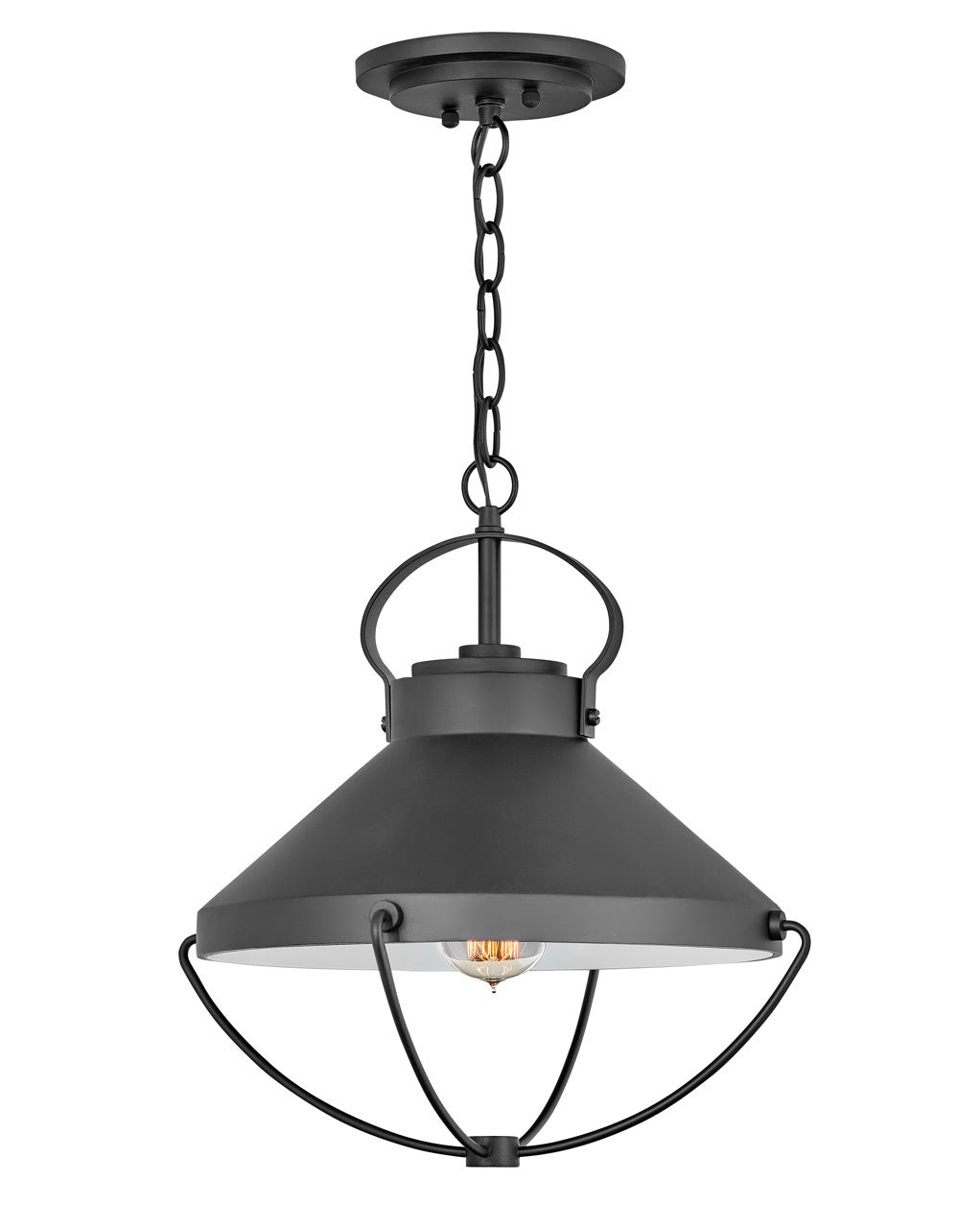 OUTDOOR CREW Hanging Lantern Outdoor Light Fixture l Hanging Hinkley Black 15.0x15.0x15.75 