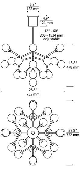 Tech Lighting Mara Chandelier Chandeliers Tech Lighting   