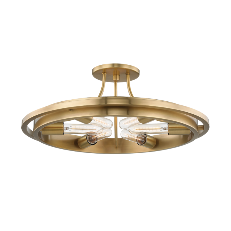 Hudson Valley 6 LIGHT FLUSH MOUNT 2721 Ceiling Semi Flush Mounts Hudson Valley Lighting Brass  