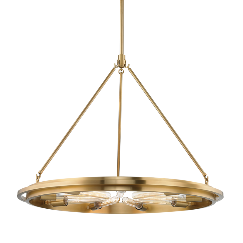 Hudson Valley 9 LIGHT PENDANT 2732 Chandeliers Hudson Valley Lighting Brass  