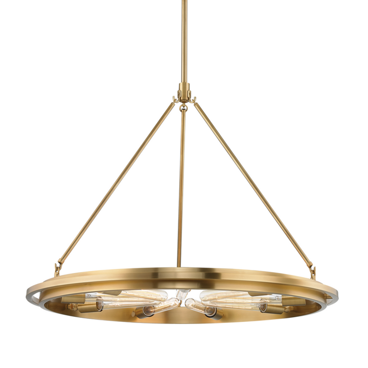 Hudson Valley 9 LIGHT PENDANT 2732 Chandeliers Hudson Valley Lighting Brass  