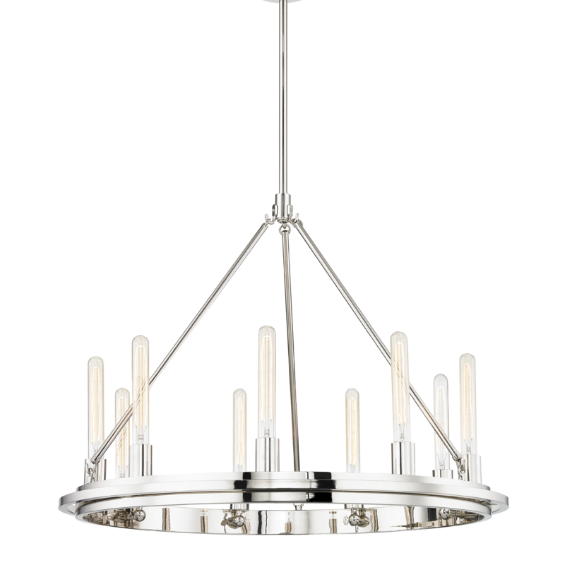 Hudson Valley 9 LIGHT PENDANT 2732 Chandeliers Hudson Valley Lighting Nickel  