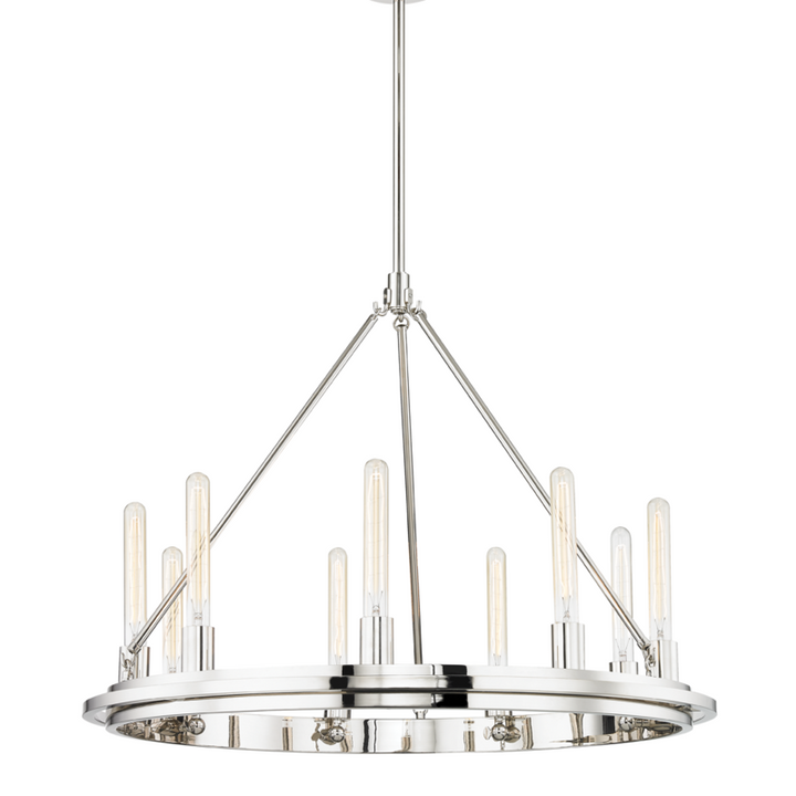 Hudson Valley 9 LIGHT PENDANT 2732 Chandeliers Hudson Valley Lighting Nickel  