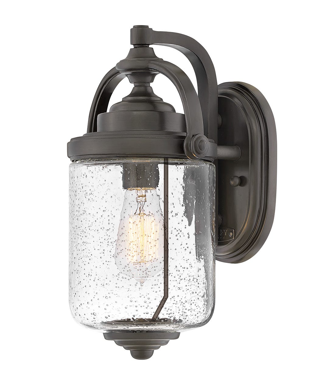 OUTDOOR WILLOUGHBY Wall Mount Lantern Outdoor l Wall Hinkley Oil Rubbed Bronze 8.25x8.25x14.0 