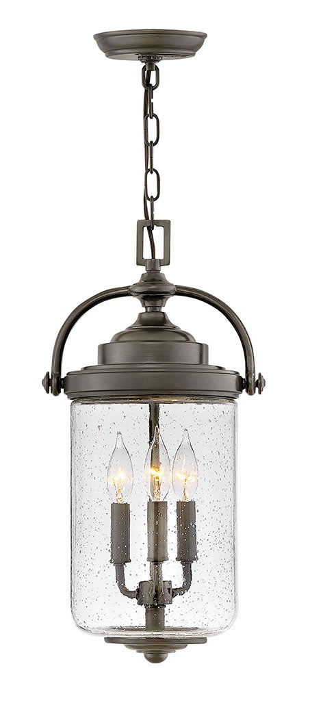 OUTDOOR WILLOUGHBY Hanging Lantern Outdoor Light Fixture l Hanging Hinkley Oil Rubbed Bronze 10.0x10.0x19.75 