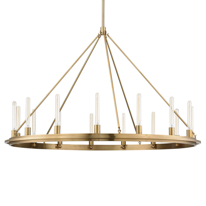 Hudson Valley 15 LIGHT PENDANT 2758 Pendants Hudson Valley Lighting Brass  