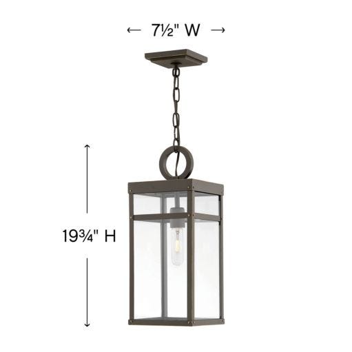 Hinkley OUTDOOR PORTER Medium Hanging Lantern 2802