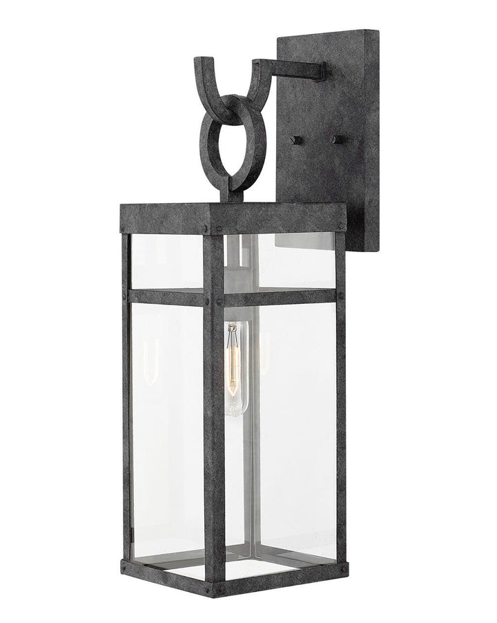 OUTDOOR PORTER Wall Mount Lantern 2804DZ | OS Outdoor Wall Lights Lighting Gallery Aged Zinc 8.25x6.5x22.0 