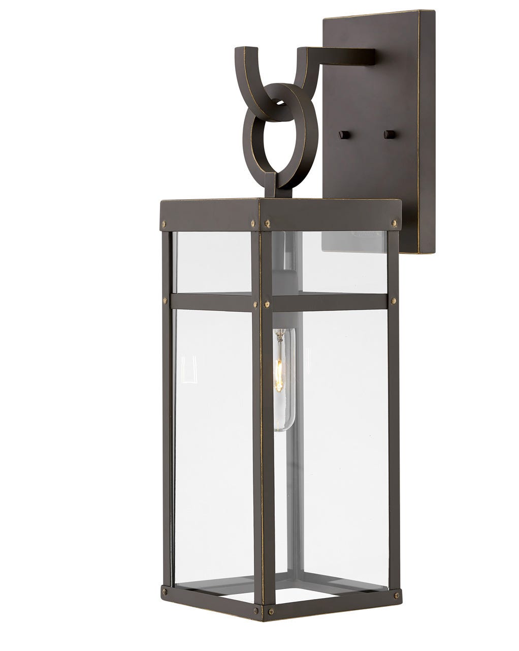 OUTDOOR PORTER Wall Mount Lantern Outdoor l Wall Hinkley Oil Rubbed Bronze 8.25x6.5x22.0 
