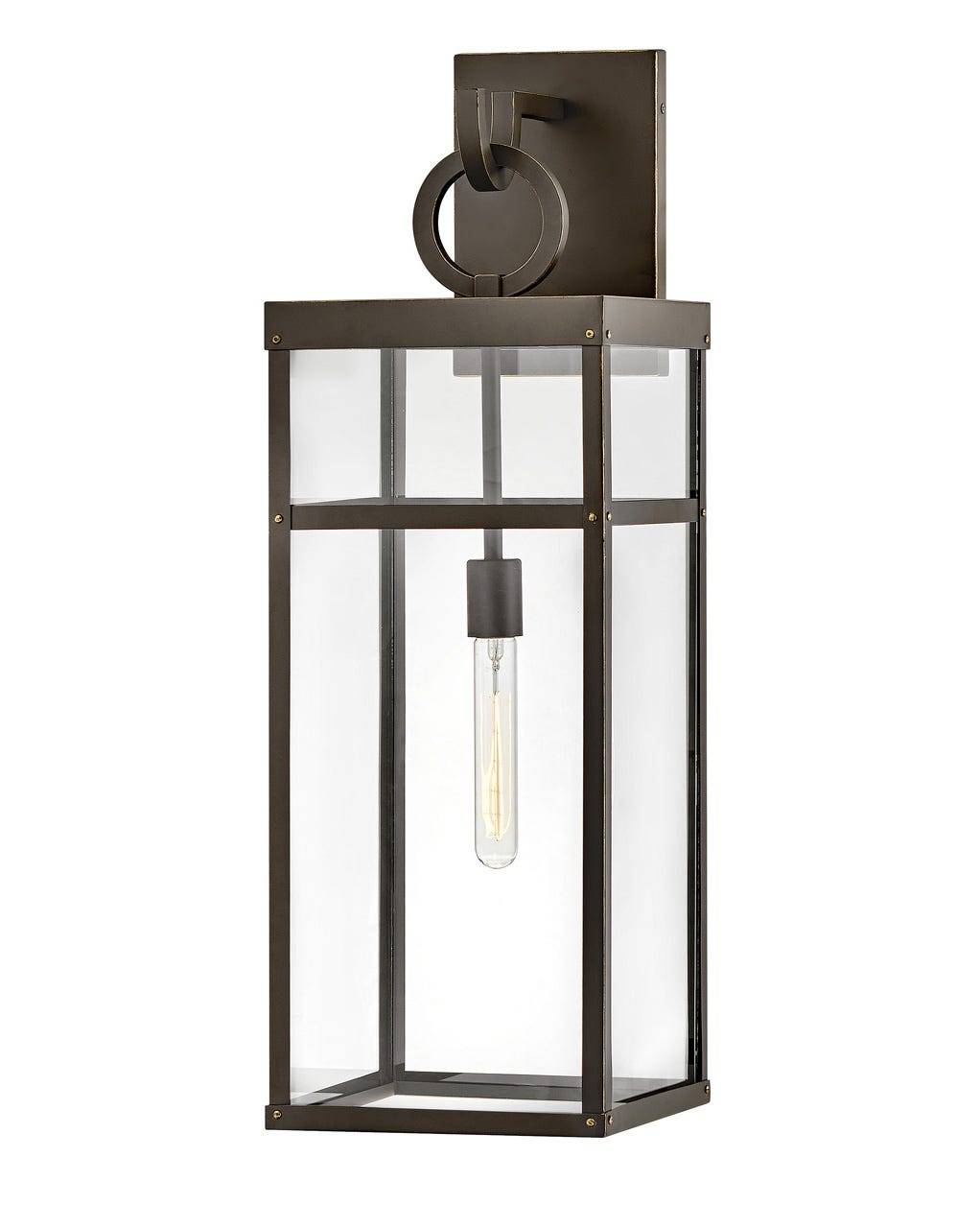 OUTDOOR PORTER Wall Mount Lantern Outdoor l Wall Hinkley Oil Rubbed Bronze 10.75x9.5x29.0 