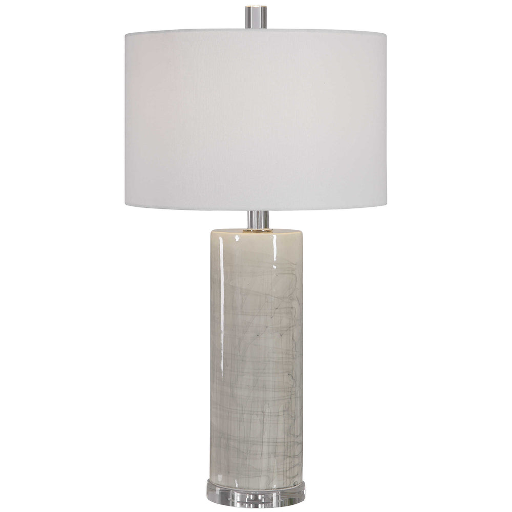 Uttermost Zesiro Modern Table Lamp Table Lamps Uttermost CERAMIC,CRYSTAL,FABRIC AND STEEL  