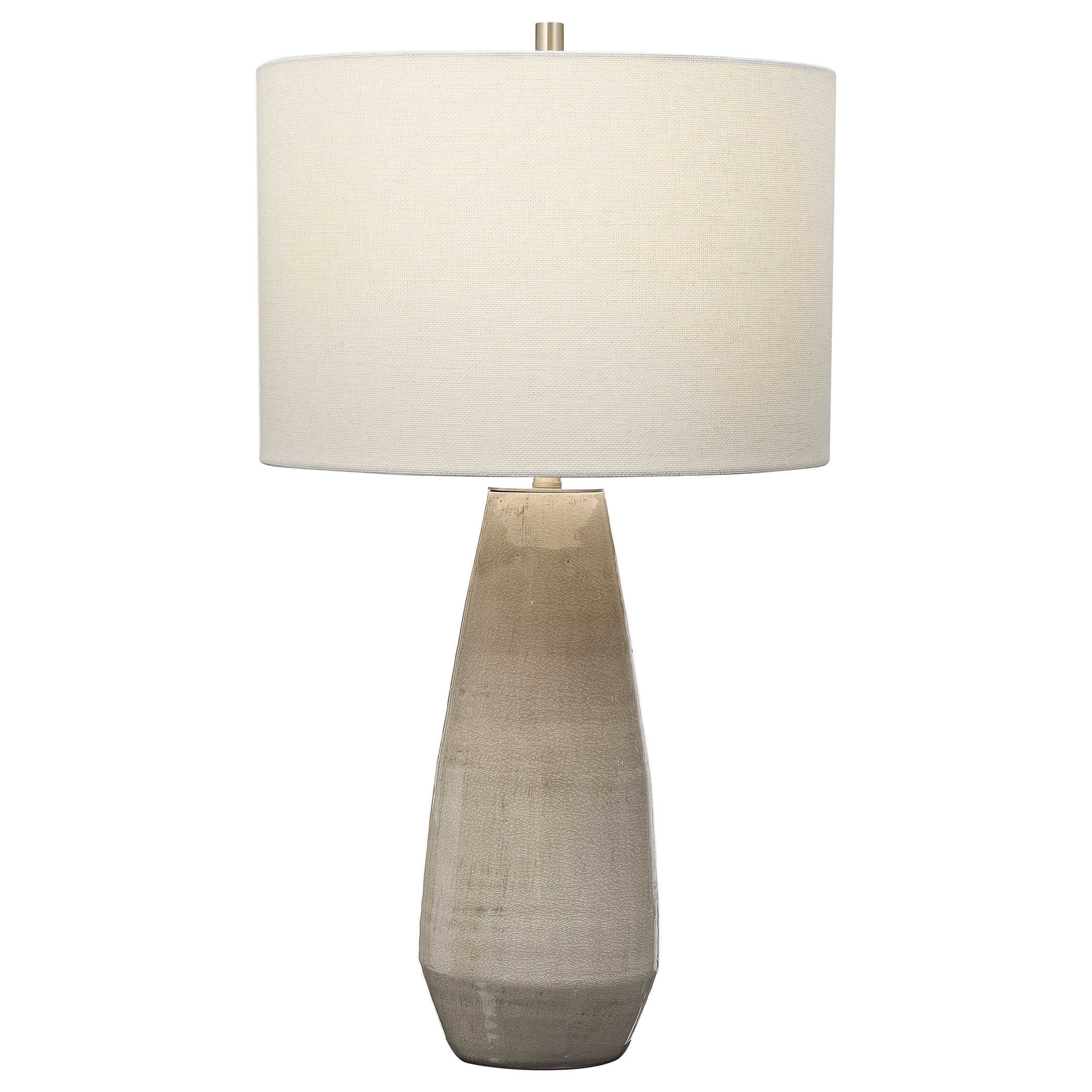 Uttermost Volterra Taupe-Gray Table Lamp Taupe-Gray Table Lamp Uttermost Ceramic, Steel  