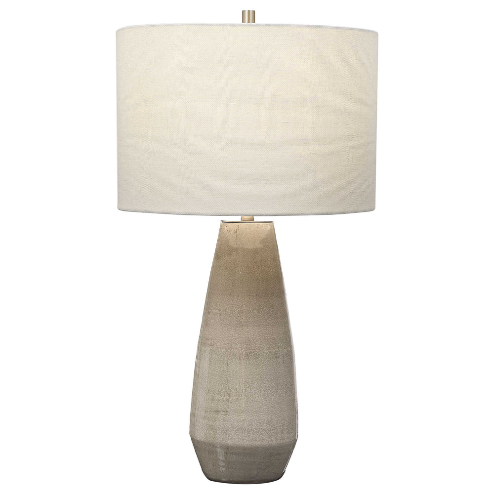 Uttermost Volterra Taupe-Gray Table Lamp Table Lamps Uttermost Ceramic, Steel  