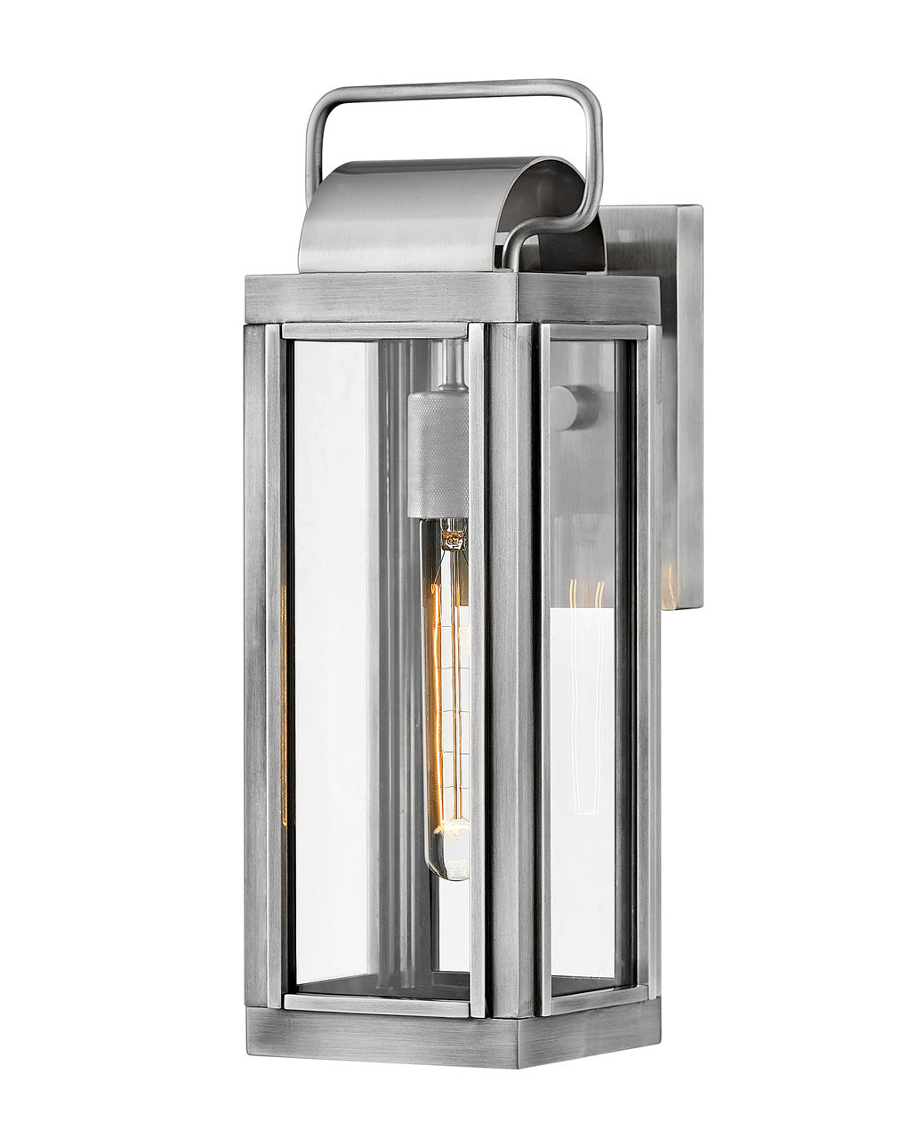 OUTDOOR SAG HARBOR Wall Mount Lantern Outdoor l Wall Hinkley Antique Brushed Aluminum 7.5x5.5x16.25 