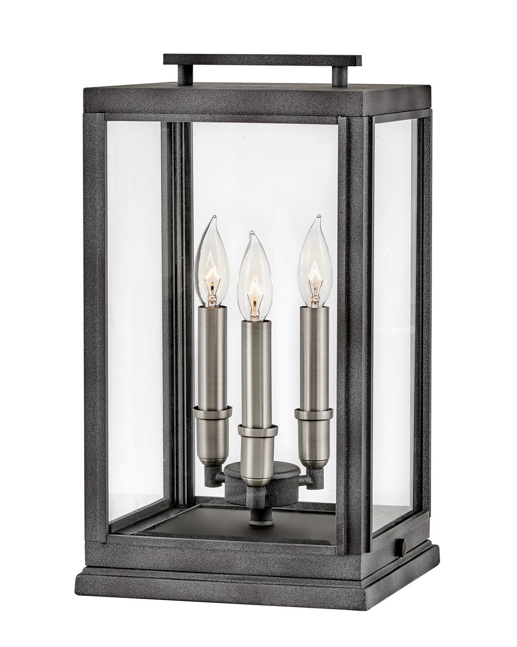 OUTDOOR SUTCLIFFE Pier Mount Lantern Outdoor Wall Lights Hinkley Aged Zinc 10.25x10.25x18.0 