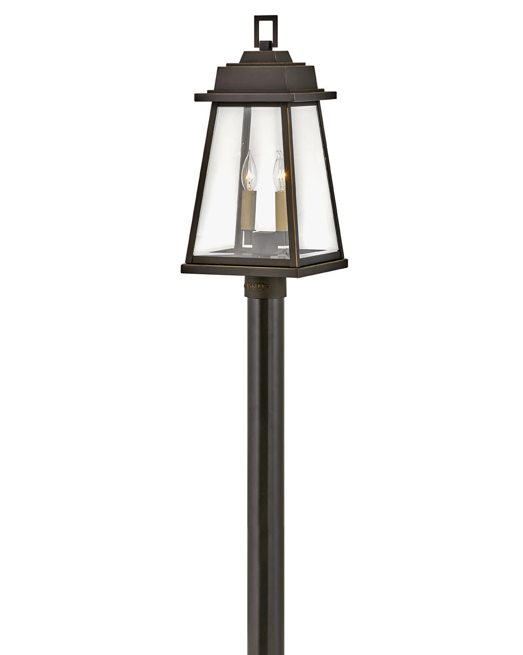 OUTDOOR BAINBRIDGE Post Mount Lantern Pier & Post Mount Lights Hinkley Oil Rubbed Bronze 10.0x10.0x22.25 