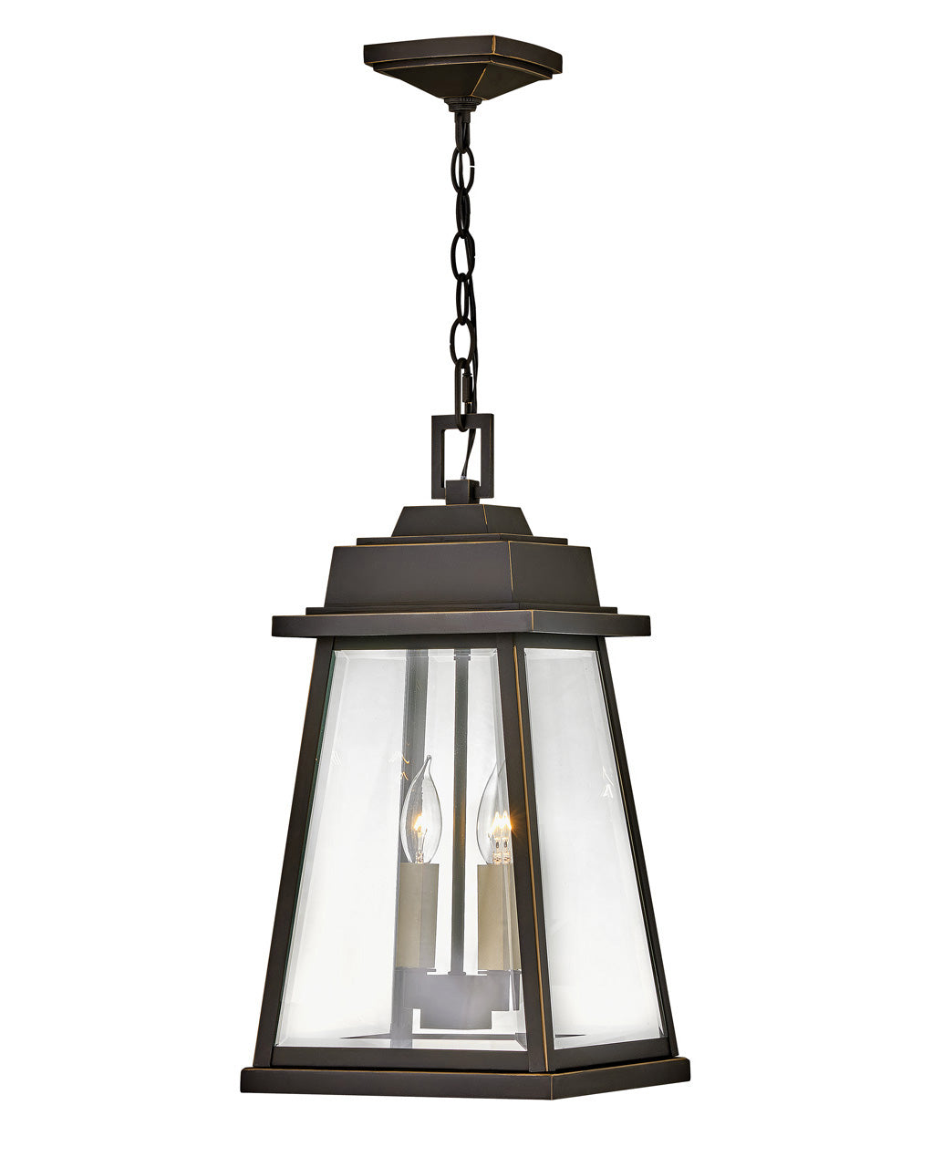 OUTDOOR BAINBRIDGE Hanging Lantern Outdoor Hanging Lights Hinkley Oil Rubbed Bronze 10.0x10.0x20.25 