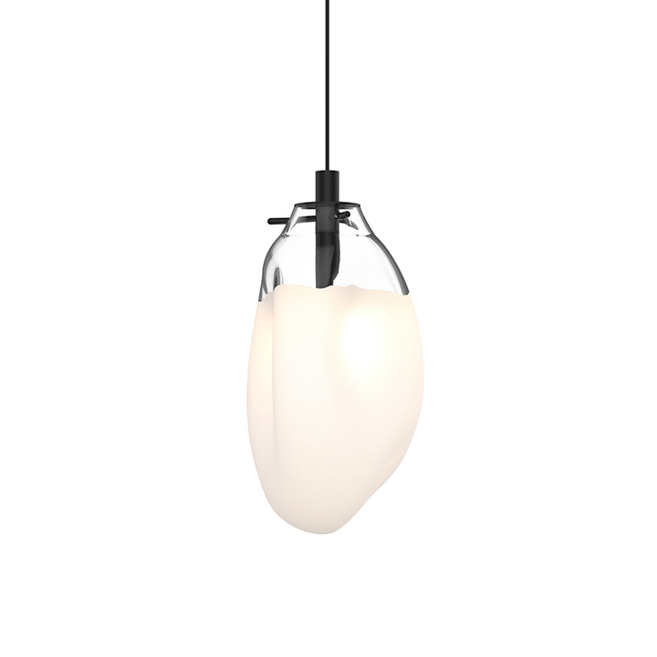 Sonneman LED Pendant Pendants Sonneman Satin Black / Clear & White  