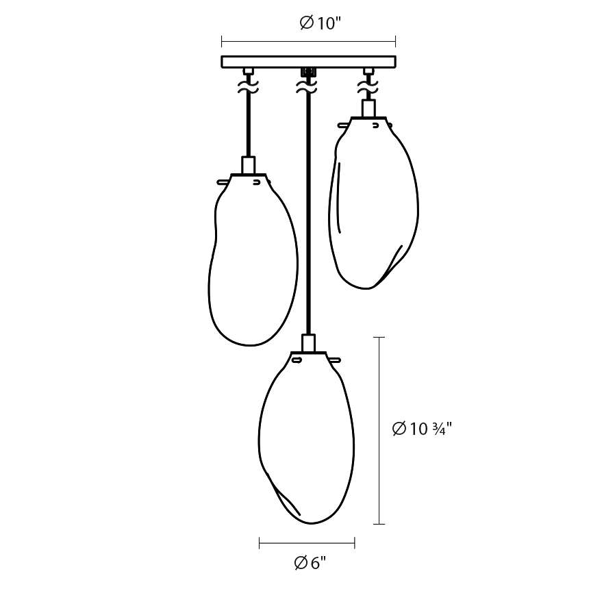 Sonneman 3-Light LED Pendant