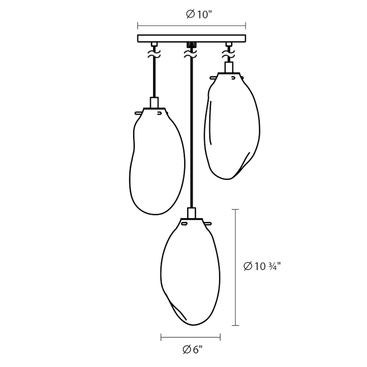 Sonneman 3-Light LED Pendant