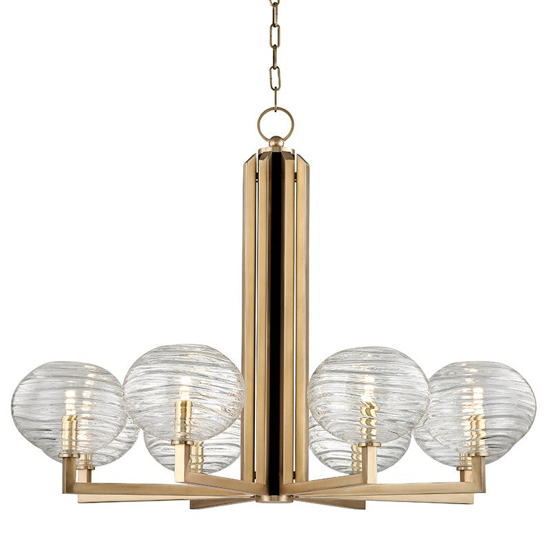 BRETON - 8 LIGHT CHANDELIER Chandeliers Hudson Valley Lighting Aged Brass  