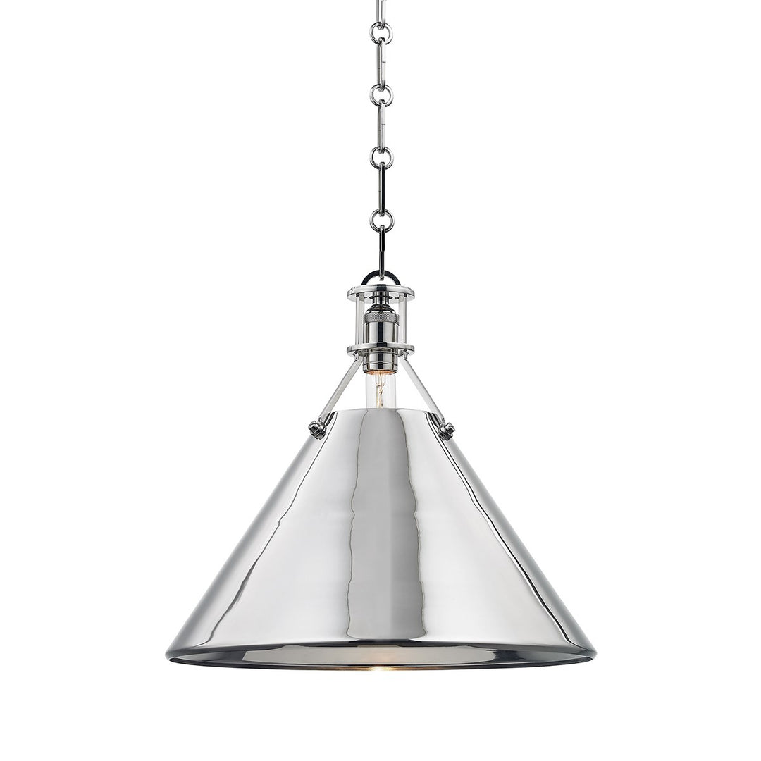 Metal No.2 - 1 LIGHT LARGE PENDANT Pendants Hudson Valley Lighting Polished Nickel  