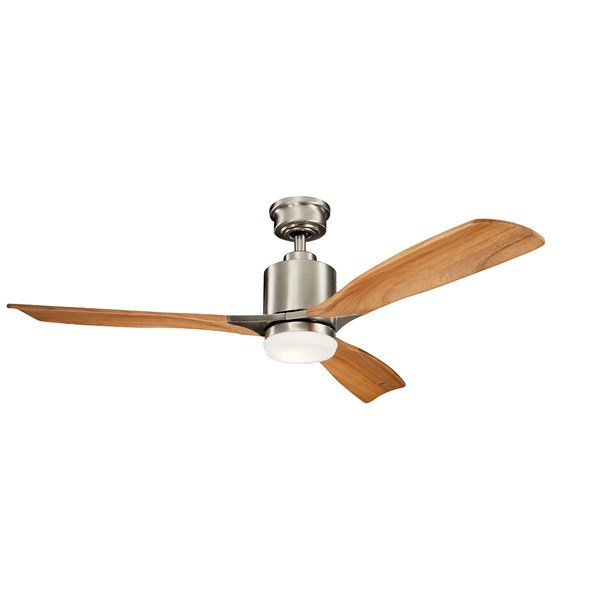 Kichler 52 Inch Ridley II Fan LED 300027 Indoor Ceiling Fans Kichler Brushed Stainless Steel  