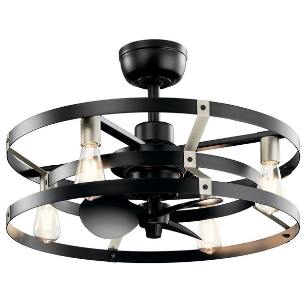 Kichler 25 Inch Cavelli Fan LED 300040 Indoor Ceiling Fans Kichler Satin Black  