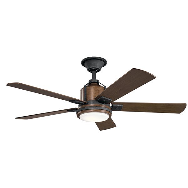 Kichler 52 Inch Colerne Fan LED 300052 Indoor Ceiling Fans Kichler Distressed Black  