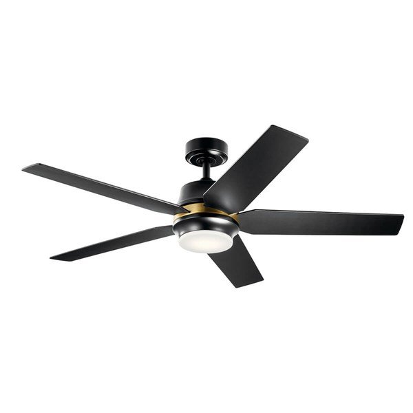 Kichler 52 Inch Maeve Fan LED 300059 Indoor Ceiling Fans Kichler Satin Black  