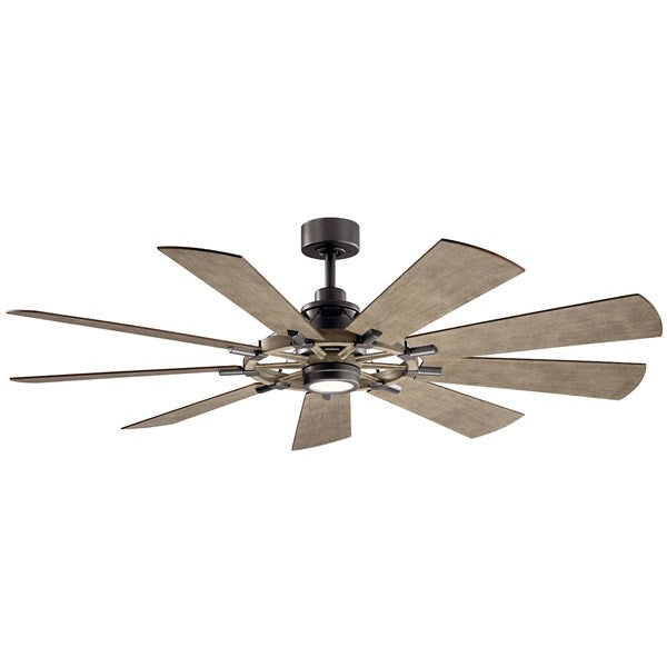 Kichler 65 Inch Gentry XL Fan LED 300265 Ceiling Fan Kichler Anvil Iron  