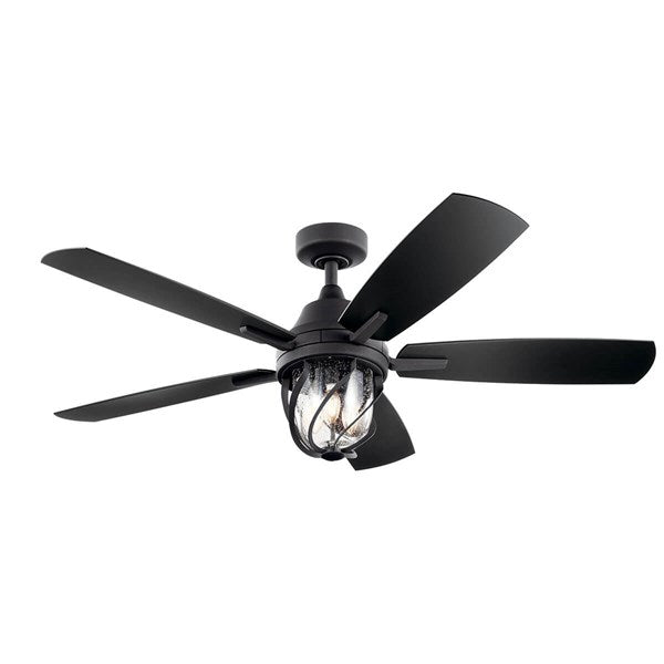 Kichler 52 Inch Lydra Fan LED 310073 Indoor Ceiling Fans Kichler Distressed Black  