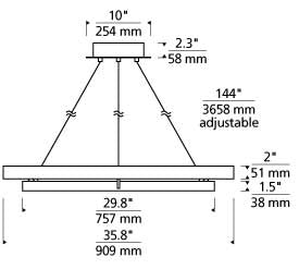 Tech Lighting Grace 36 Chandelier Chandeliers Visual Comfort Modern   